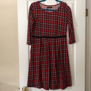 Christmas Reborn red plaid dress from ModCloth